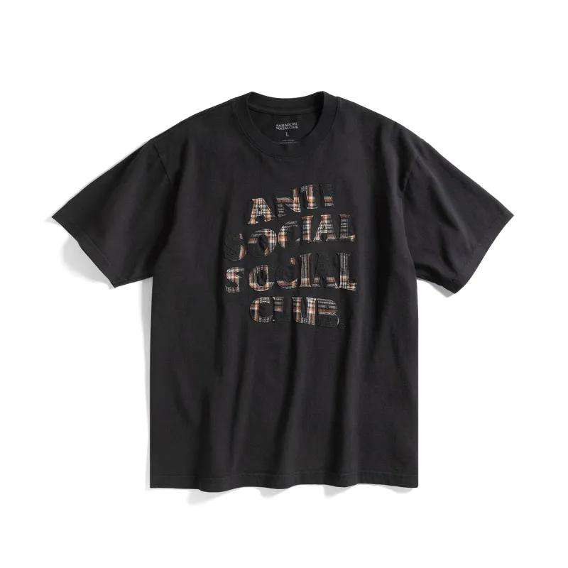 Plaid Applique Tee made by Anti Social Social Club