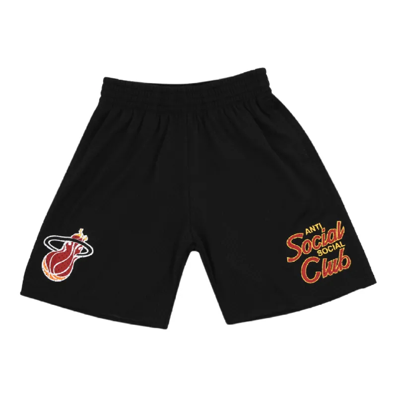 ASSC x Mitchell & Ness Miami Heat NBA Coach Script Short sold by Anti Social Social Club