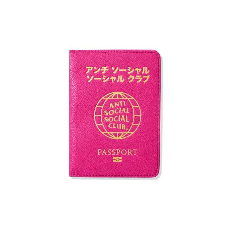 Hardly Punctual Passport Case - Pink sold by Anti Social Social Club