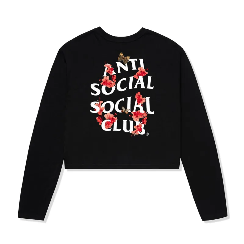 Kkotch Women's Crop LS Tee - Black made by Anti Social Social Club