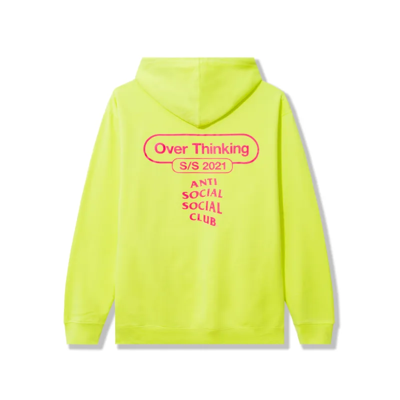 Over Thinking 21 Neon Green Hoodie sold by Anti Social Social Club