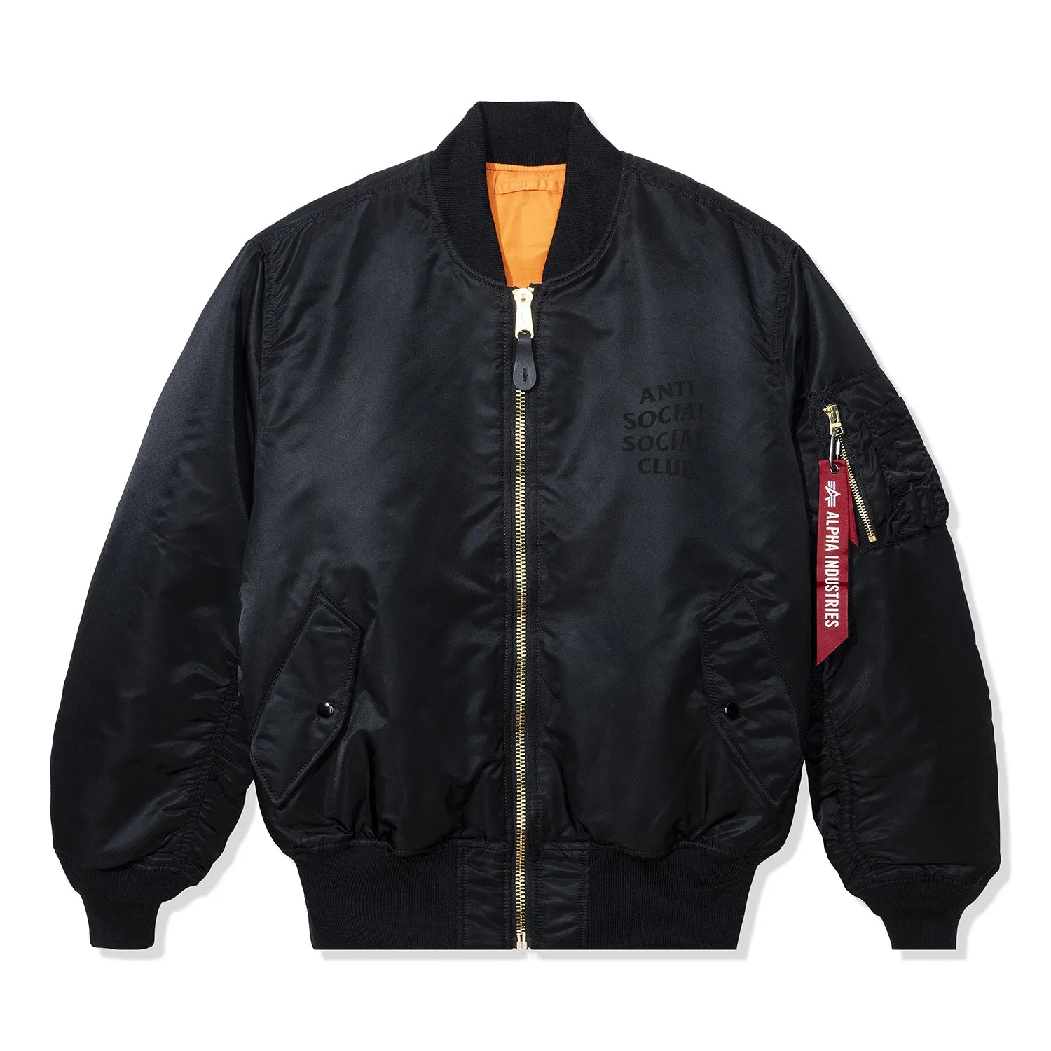 Basket Rack 3M MA-1 Bomber Jacket - Black sold by Anti Social Social Club product image thumbnail 2