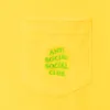 Cross My Heart Yellow Pocket Tee sold by Anti Social Social Club