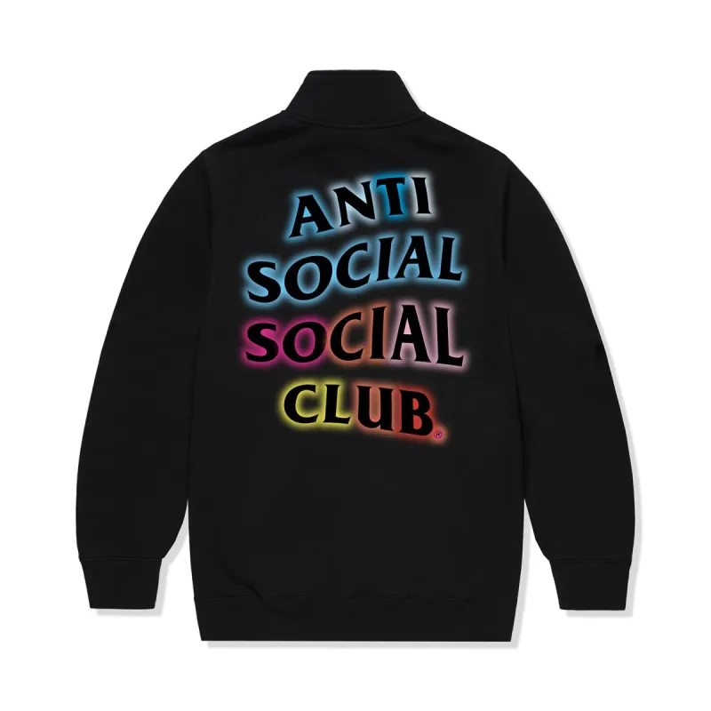 Feel The Light Half Zip Crew - Black sold by Anti Social Social Club