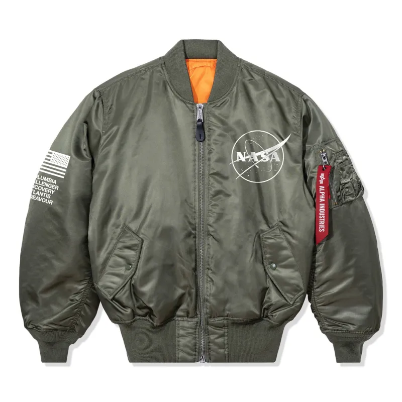 Alpha Industries MA-1 Nebula Jacket - Sage sold by Anti Social Social Club