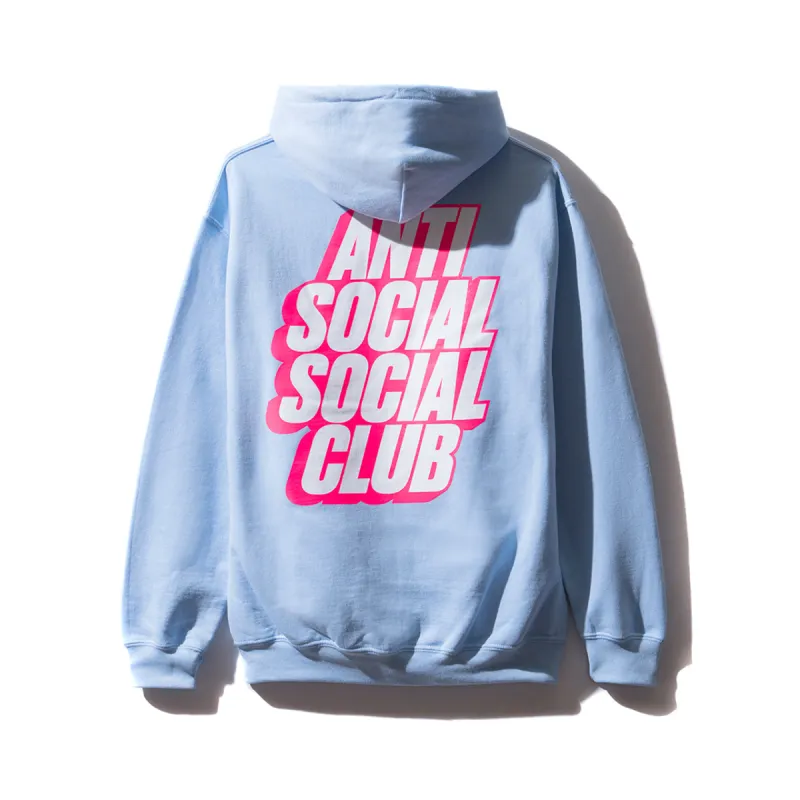 Blocked Logo Blue Hoodie sold by Anti Social Social Club