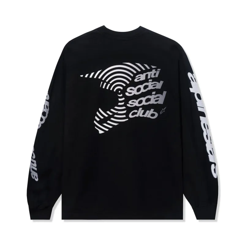 ASSC X Alpine Stars Helmet Black Long Sleeve Tee made by Anti Social Social Club