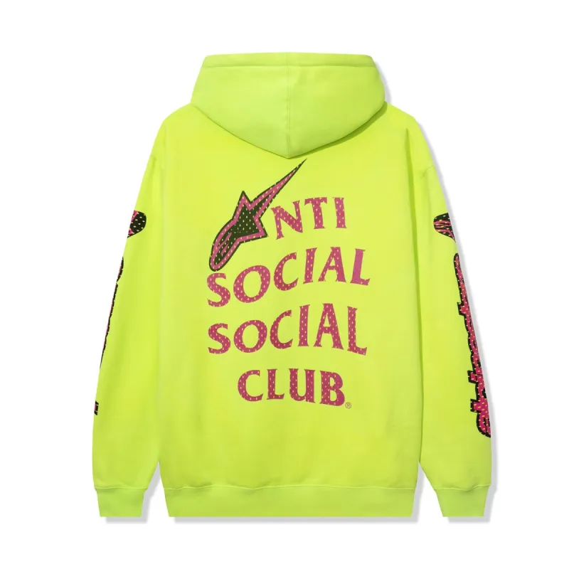 ASSC X Alpine Stars Track Neon Yellow Hoodie made by Anti Social Social Club