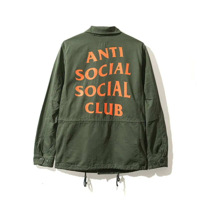 Poppy Fields Olive Jacket made by Anti Social Social Club
