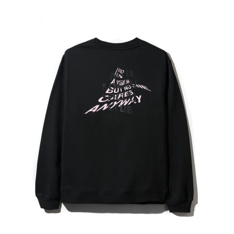 I Had A VIsion But No One Cares Anyways Black Crewneck sold by Anti Social Social Club