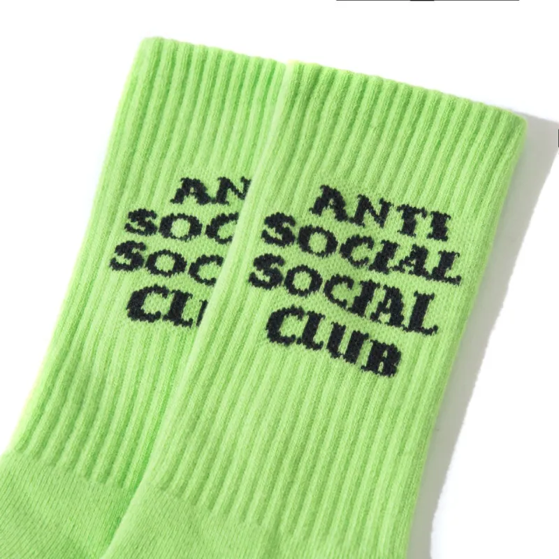 Neon Green Socky Socks made by Anti Social Social Club