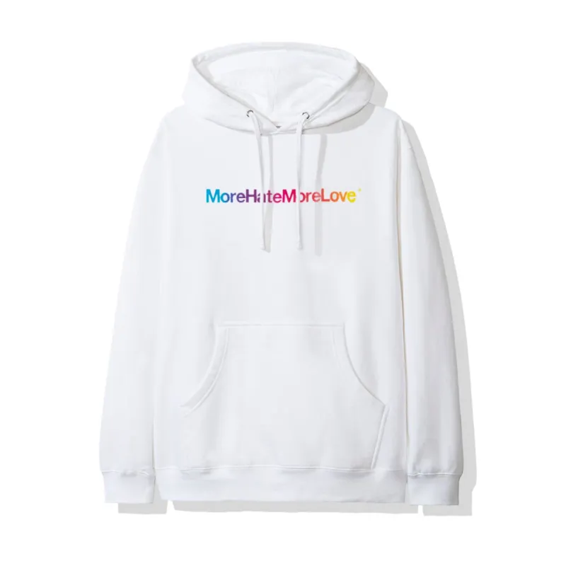 More Hate More Love White Hoodie sold by Anti Social Social Club