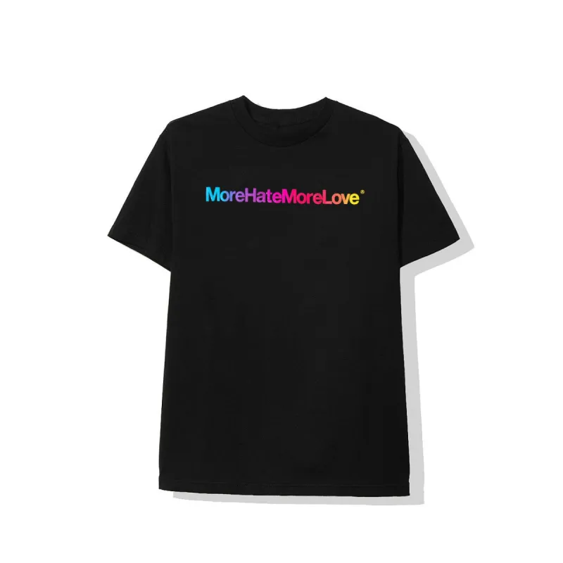 More Hate More Love Black Tee made by Anti Social Social Club