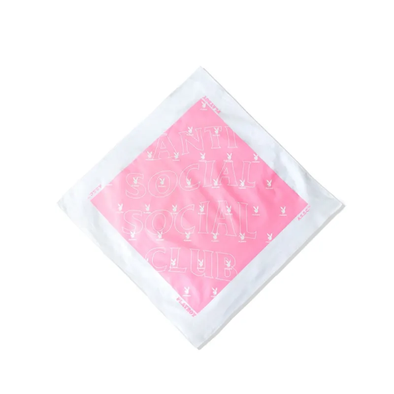 Playboy White Handkerchief made by Anti Social Social Club