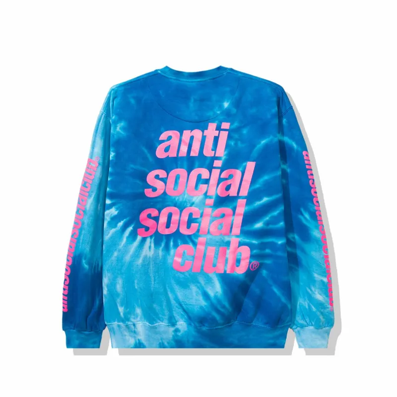 Rotterdam Blue Tie Dye Long Sleeve Tee made by Anti Social Social Club