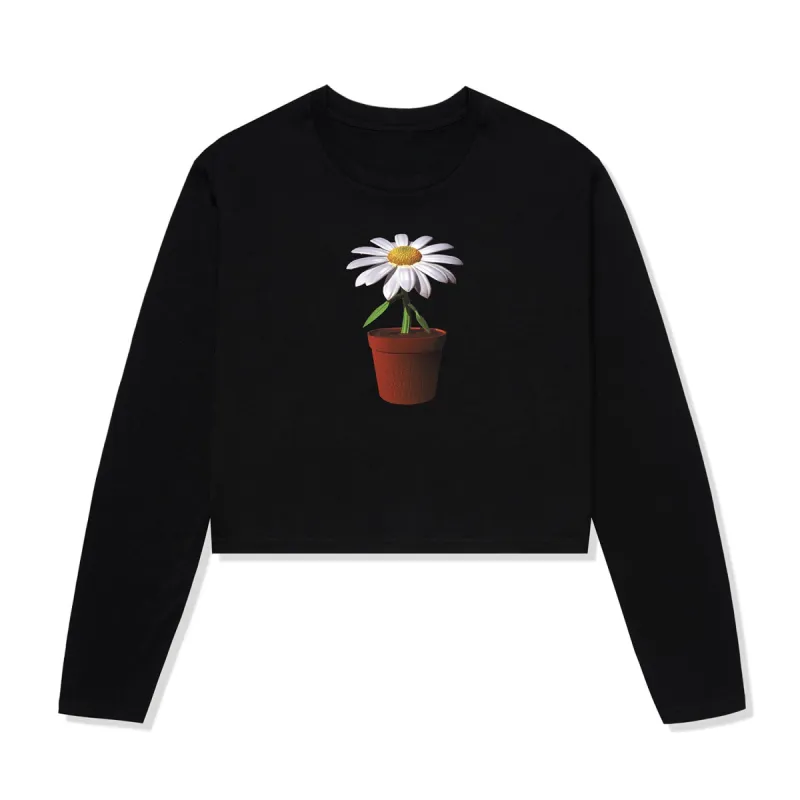 Bellis Womens Crop LS Top - Black made by Anti Social Social Club