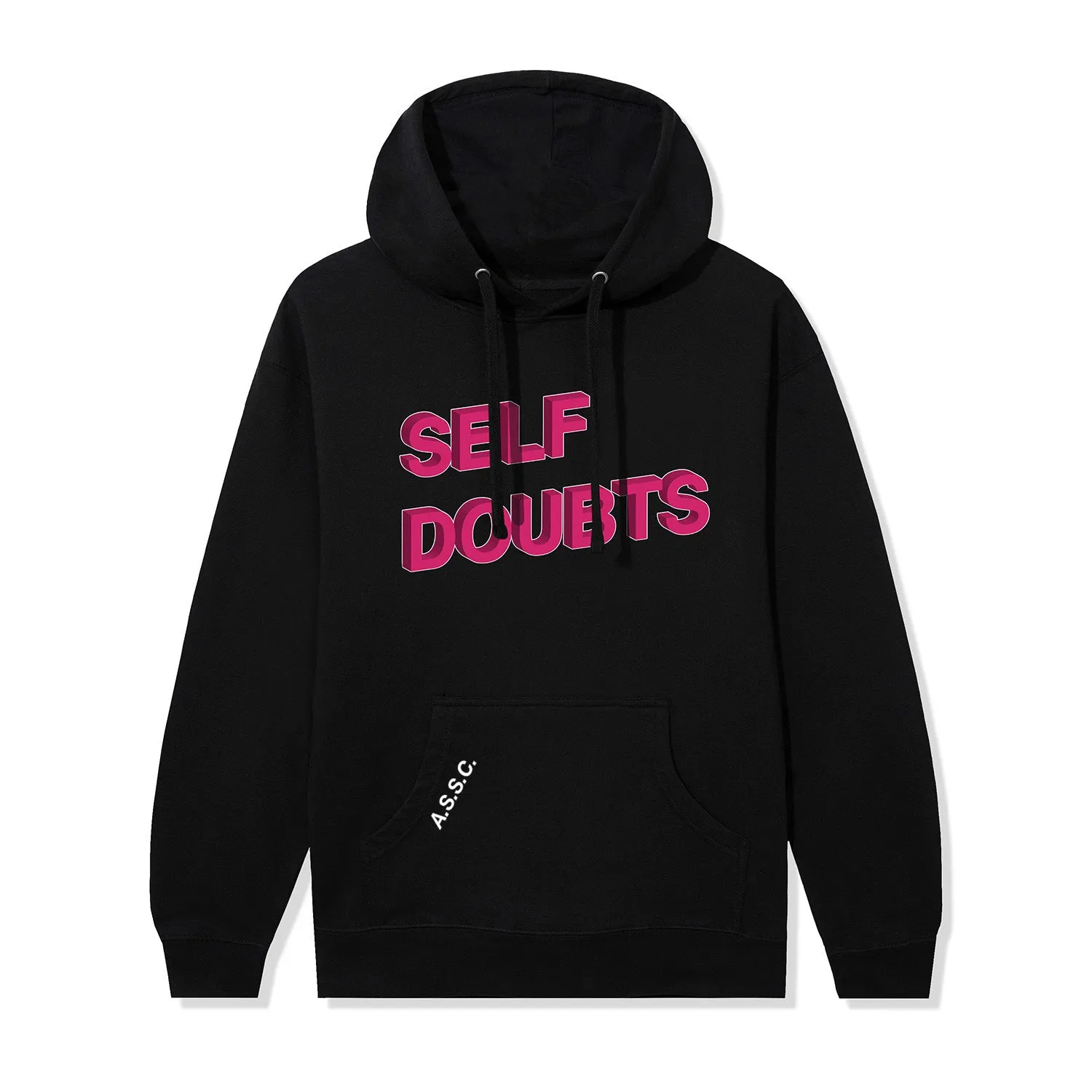 Self Doubts Hoodie - Black/Pink sold by Anti Social Social Club
