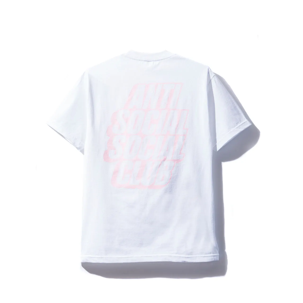 Blocked Logo White Tee w/ Pink sold by Anti Social Social Club