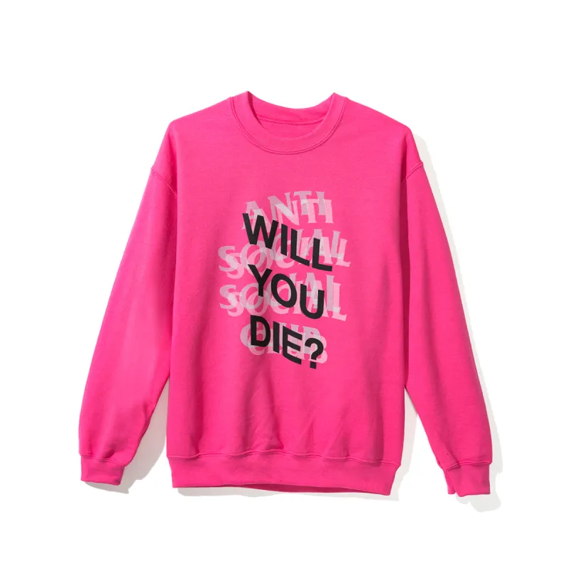 WYD Pink Crewneck sold by Anti Social Social Club