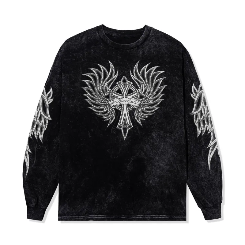 I'll Never Get Back To You Tie-Dye Long Sleeve Tee - Black Mineral made by Anti Social Social Club