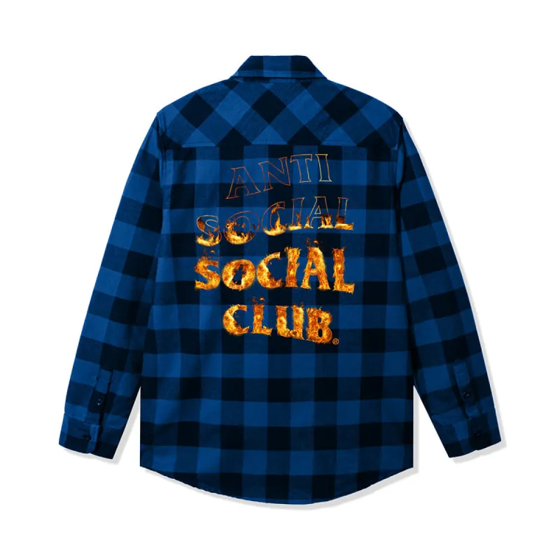 A Fire Inside Flannel - Blue sold by Anti Social Social Club