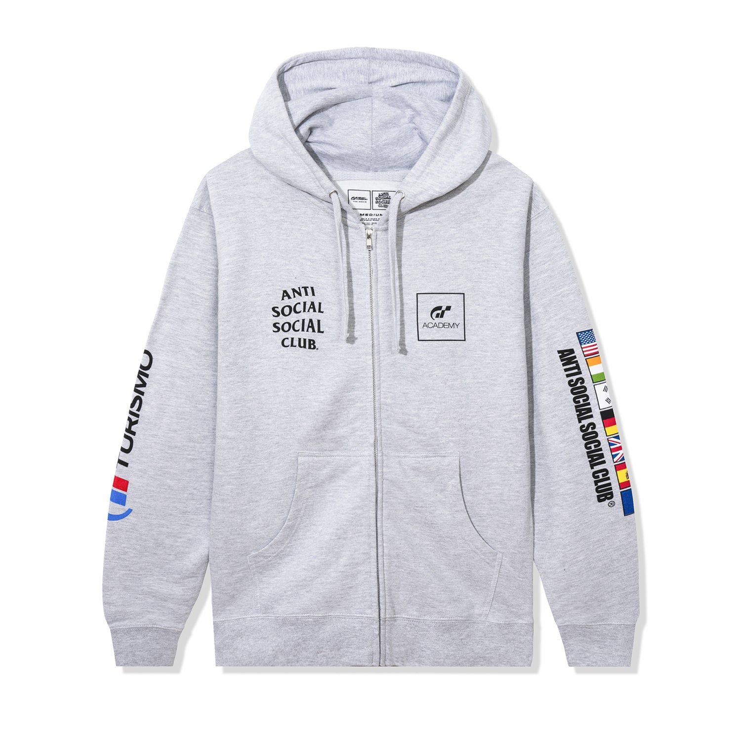 ASSC x Gran Turismo Flag Zip Hoodie - Heather Grey sold by Anti Social Social Club product image thumbnail 2