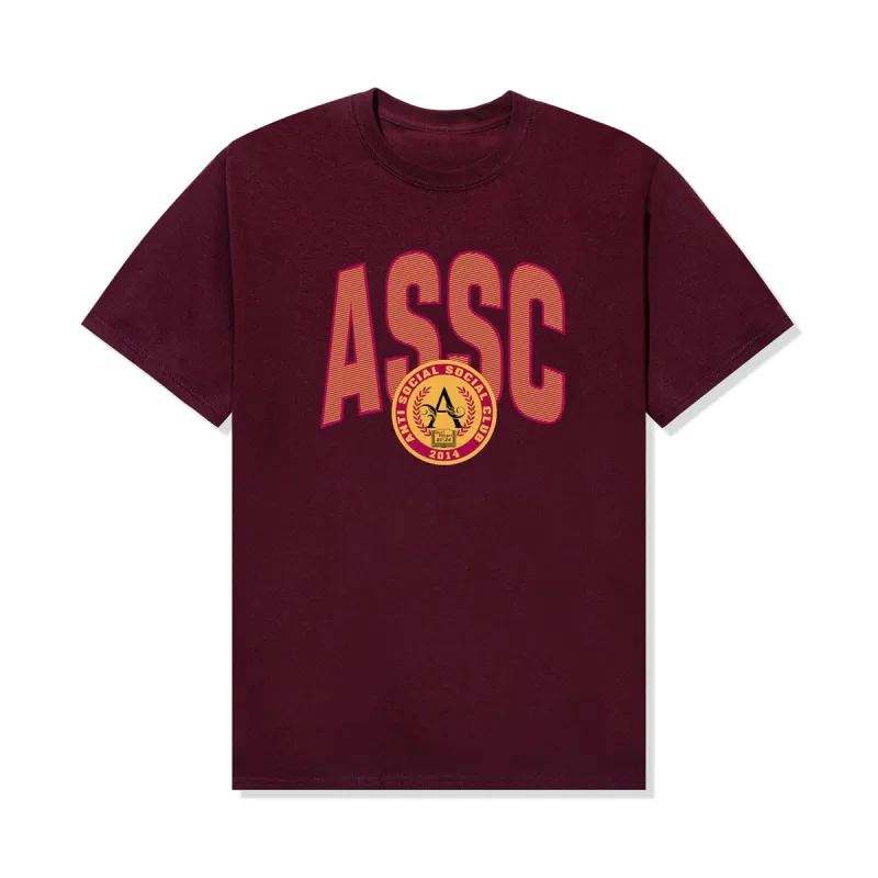 Institution Tee - Athletic Maroon sold by Anti Social Social Club