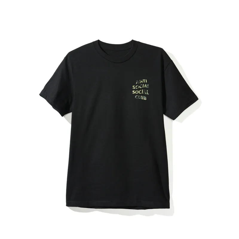 Woody Black Tee sold by Anti Social Social Club