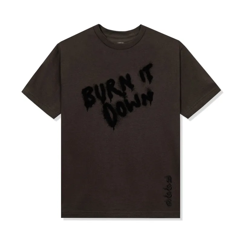 Burn It Down Tee - Brown sold by Anti Social Social Club
