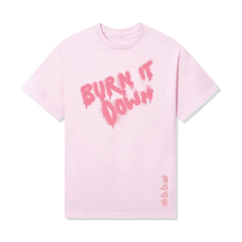 Burn It Down Tee - Light Pink sold by Anti Social Social Club