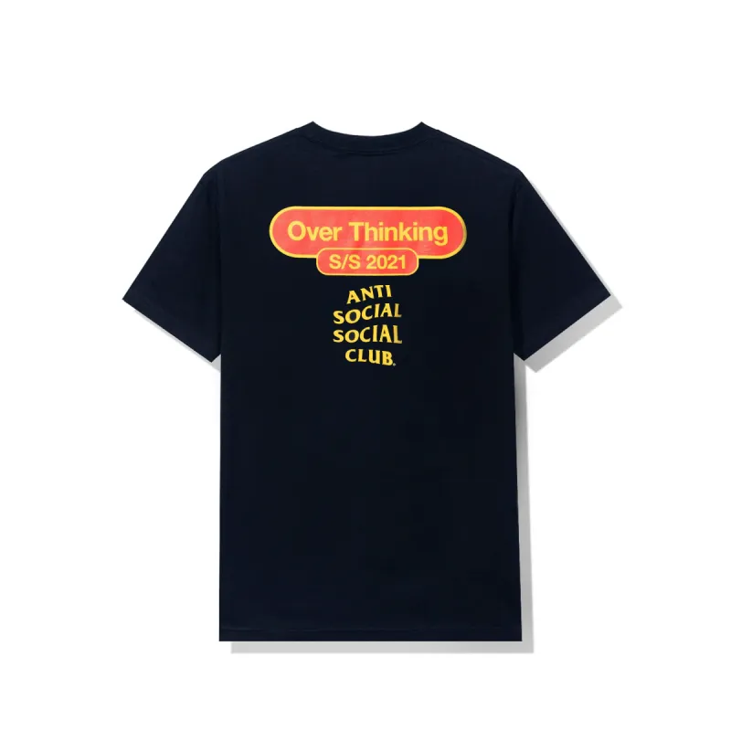 Over Thinking 21 Navy Tee sold by Anti Social Social Club