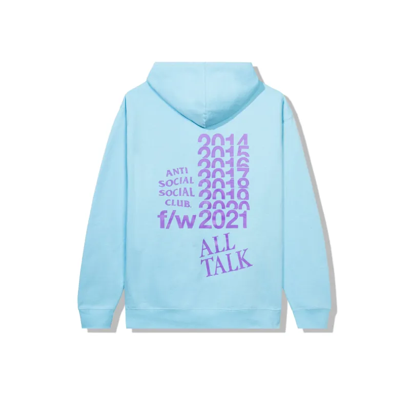 All Talk On A Blog Blue Hoodie sold by Anti Social Social Club