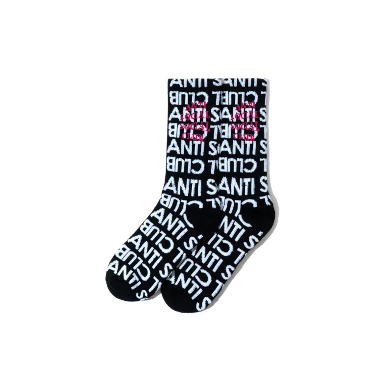 Rich Italian Black Socks sold by Anti Social Social Club