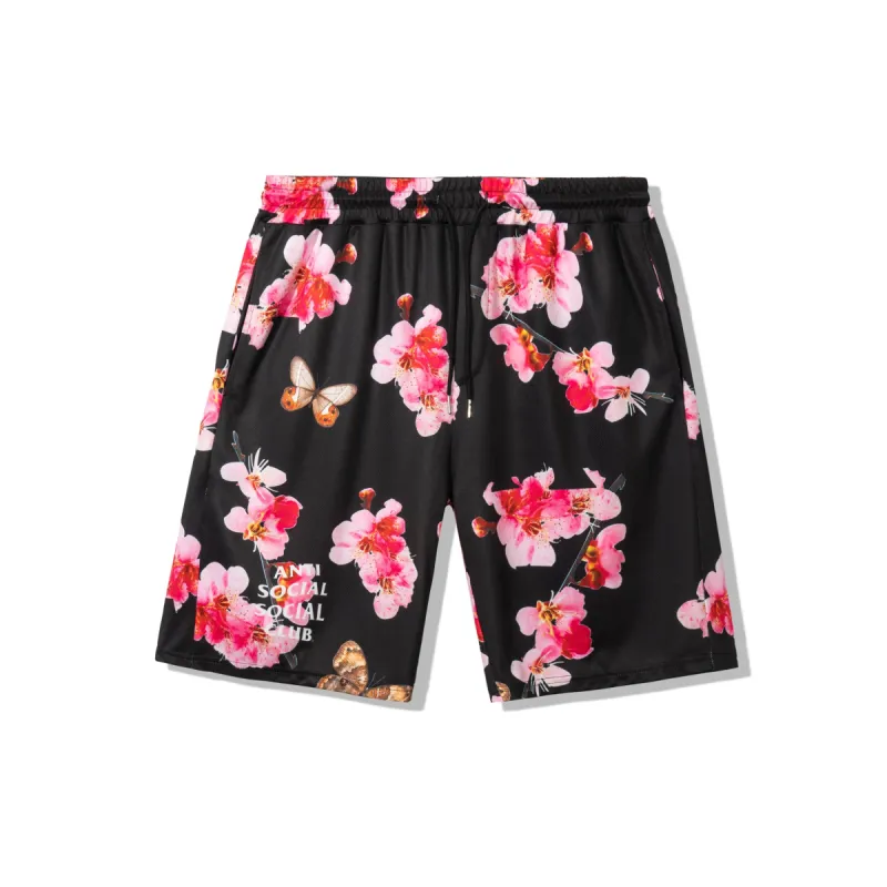 Be My Butterfly Black Mesh Shorts sold by Anti Social Social Club