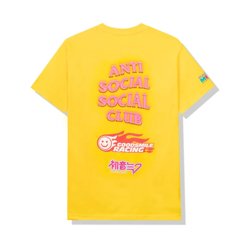 Good Smile Racing x ASSC Logo Yellow Tee sold by Anti Social Social Club
