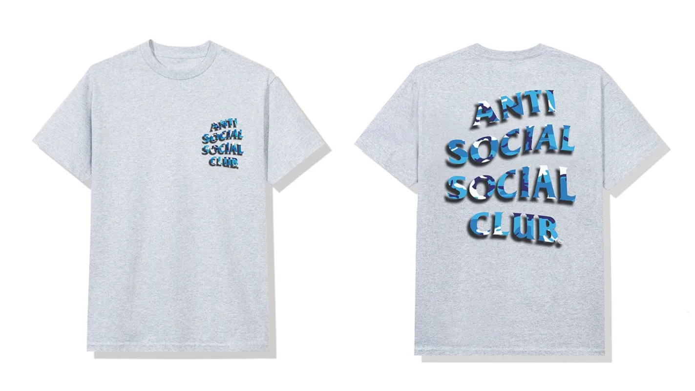 Hidden Messages 8.0 Heather Grey Tee made by Anti Social Social Club