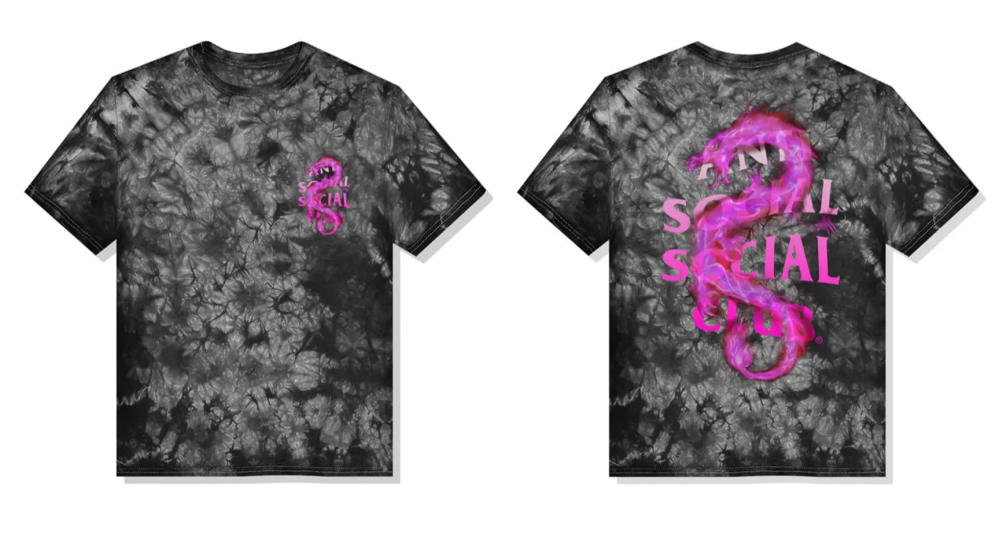 Summer In Minsk Black Tie Dye Tee made by Anti Social Social Club