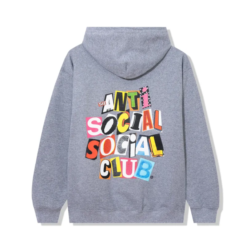Torn Pages Of Our Story Heather Gray Zip Hoody sold by Anti Social Social Club