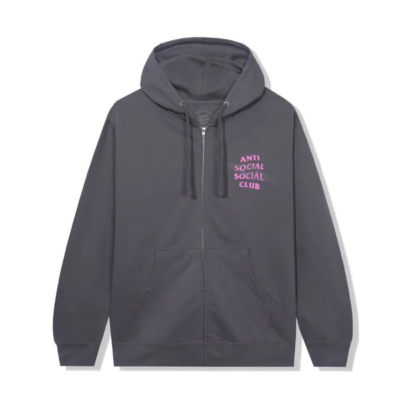 The Shape Of Things Heather Grey Zip Hoodie made by Anti Social Social Club