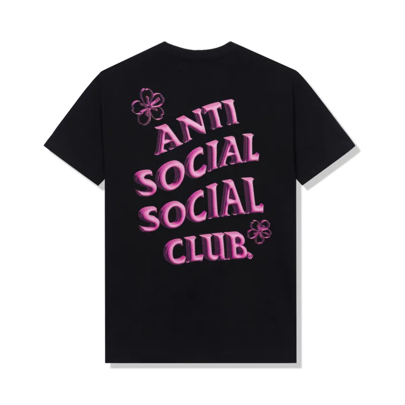 Coral Crush Black Tee made by Anti Social Social Club