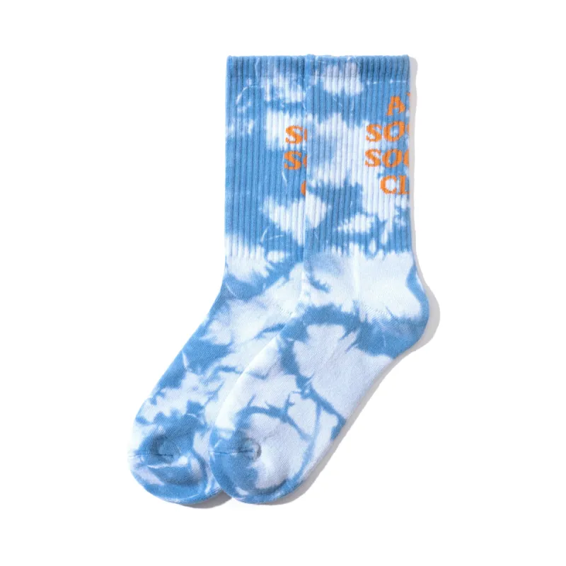 Call My Bluff Blue Tie Dye Socks sold by Anti Social Social Club