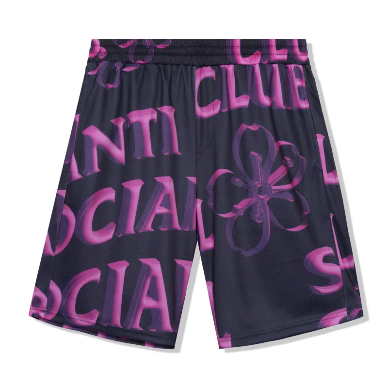 Coral Crush Bored Black Mesh Shorts sold by Anti Social Social Club