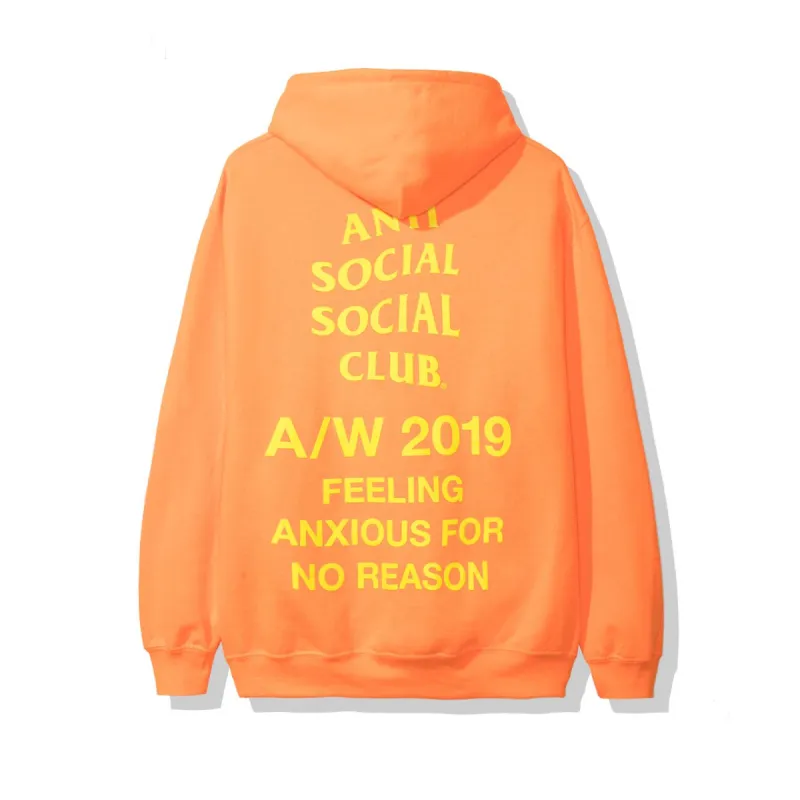 Feeling Anxious Neon Orange Hoodie sold by Anti Social Social Club