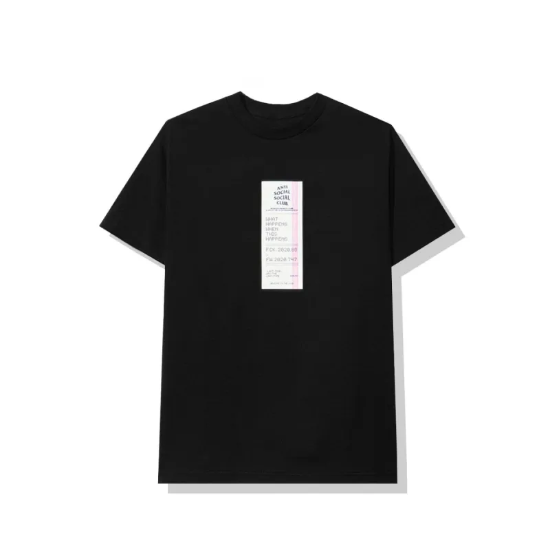 Read Receipts Black Tee made by Anti Social Social Club