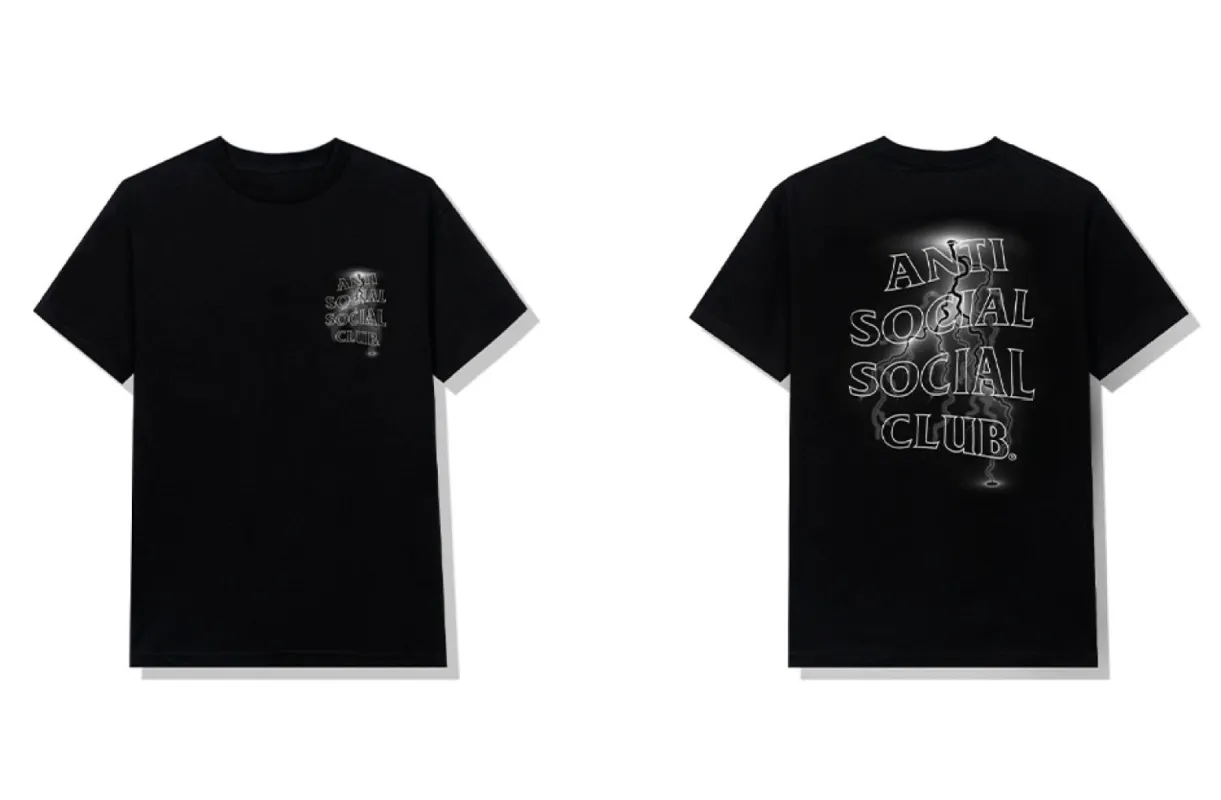 Twisted Black Tee sold by Anti Social Social Club