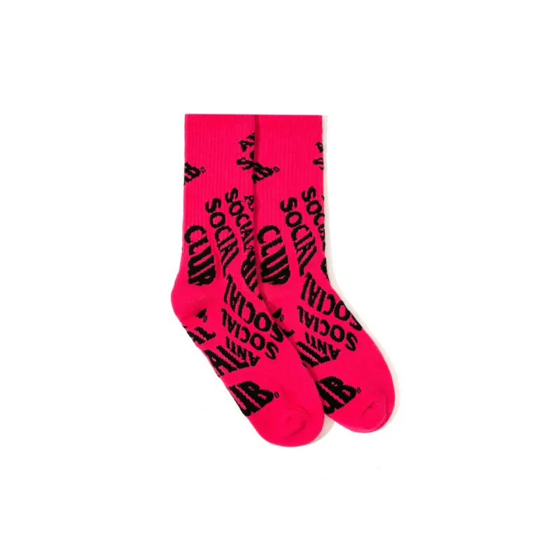 No Drama Pink Socks sold by Anti Social Social Club