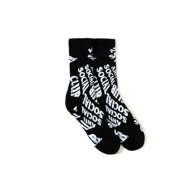 No Drama Black Socks sold by Anti Social Social Club