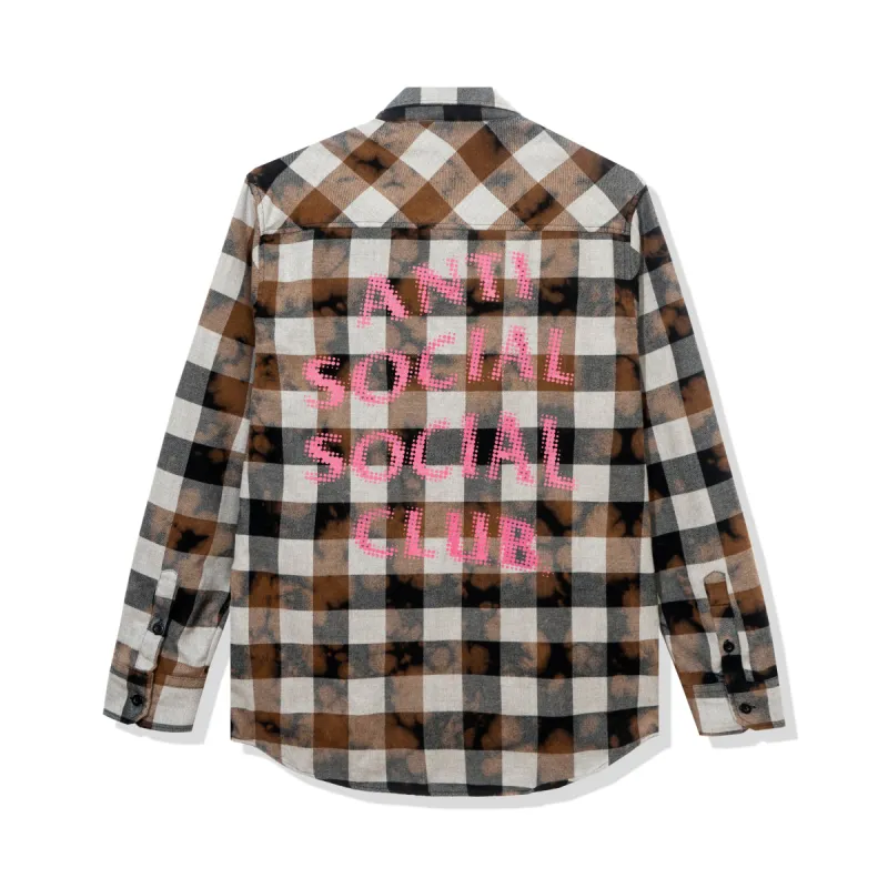 Dialtone Black Tie Dye Flannel made by Anti Social Social Club
