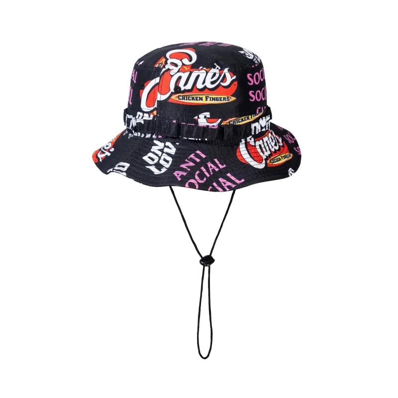 ASSC x Raising Canes Trademark Black Boonie Cap made by Anti Social Social Club