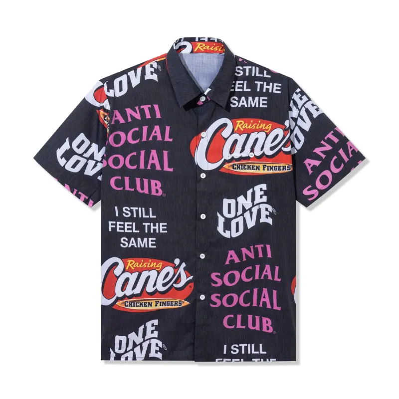 ASSC x Raising Canes Trademark Black Button Up sold by Anti Social Social Club